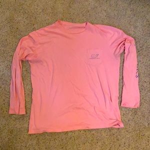 Large Vineyard vines dark pink long sleeve